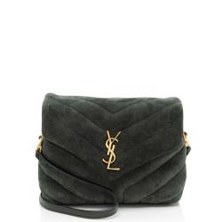 Saint Laurent Suede Monogram LouLou Toy Crossbody