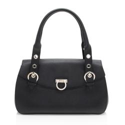 Salvatore Ferragamo Saffiano Gancio Flap Satchel