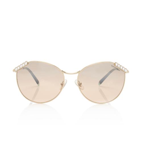 Tiffany & Co. Crystal Aviator Sunglasses