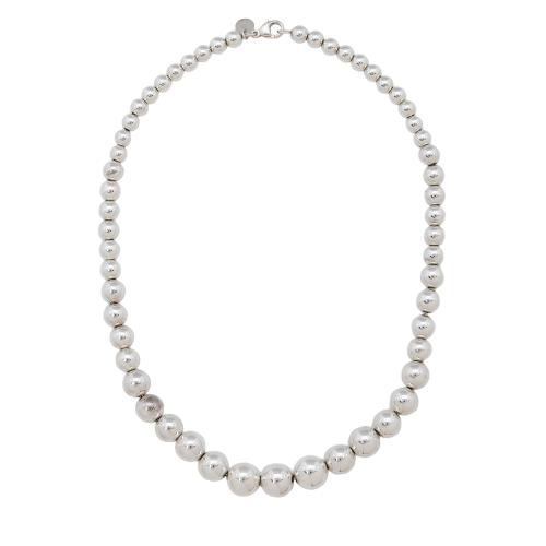 Tiffany & Co. Sterling Silver Graduated Bead Necklace