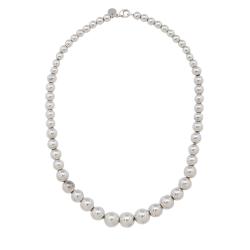 Tiffany & Co. Sterling Silver Graduated Bead Necklace