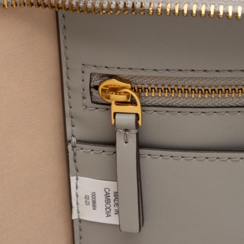 Tory Burch Leather Colorblock Geo Zip Tote