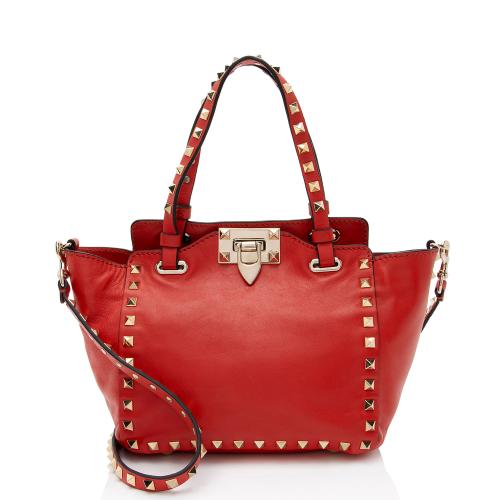 Valentino Leather Rockstud Mini Tote