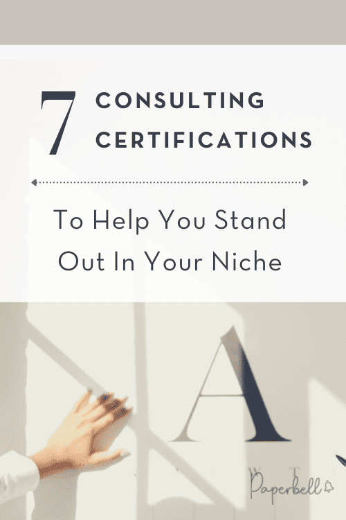consultant certification