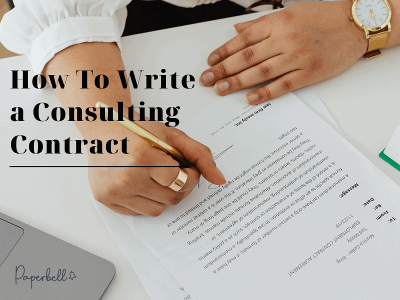 how to write a consultant contract